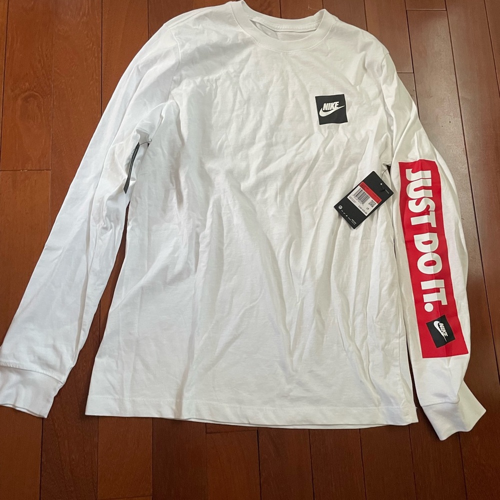 Nike Men's White Long Sleeve Shirt